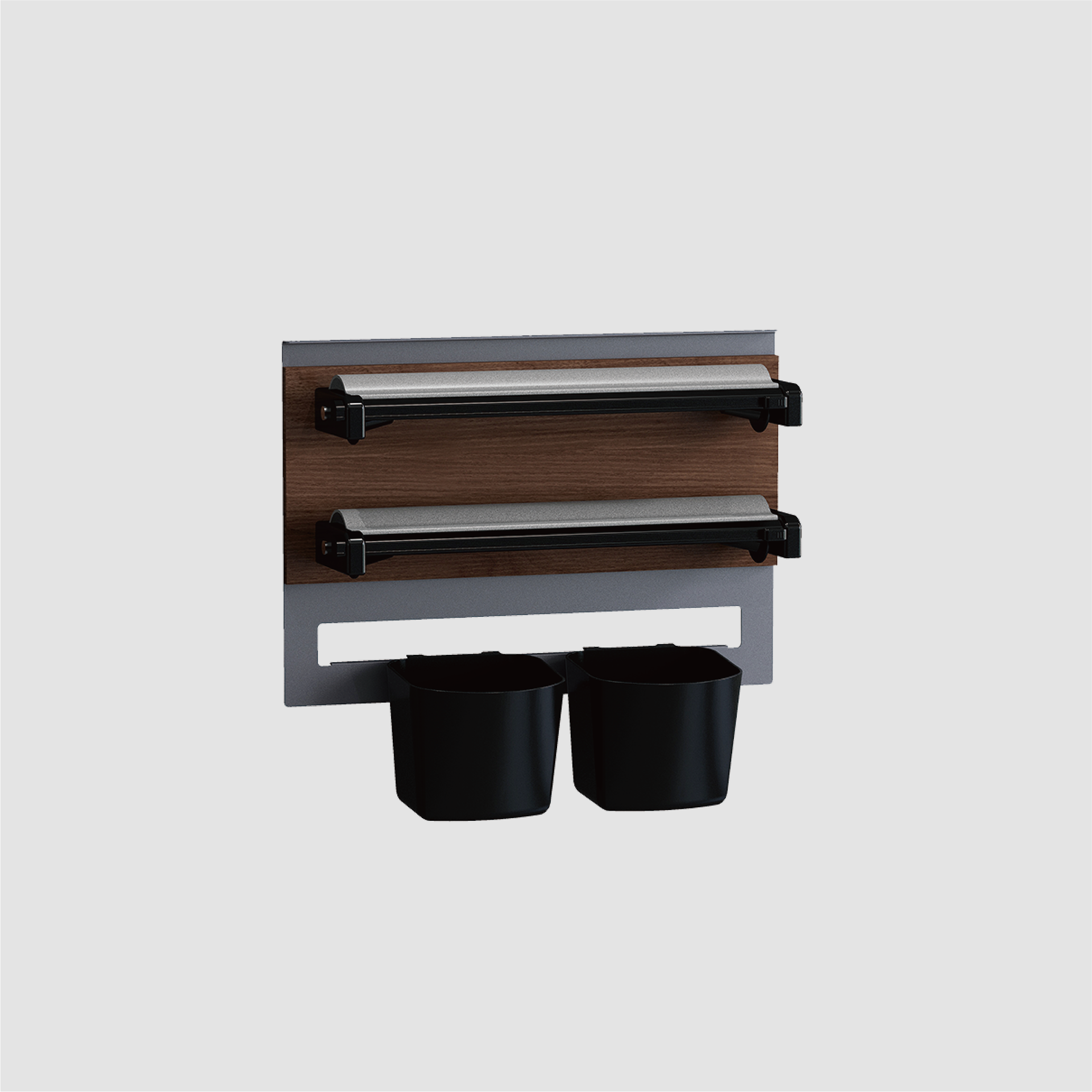 [BASISTEM] BASEL Nature Line Dual Roll Dispenser (with Twin Hanging Containers)