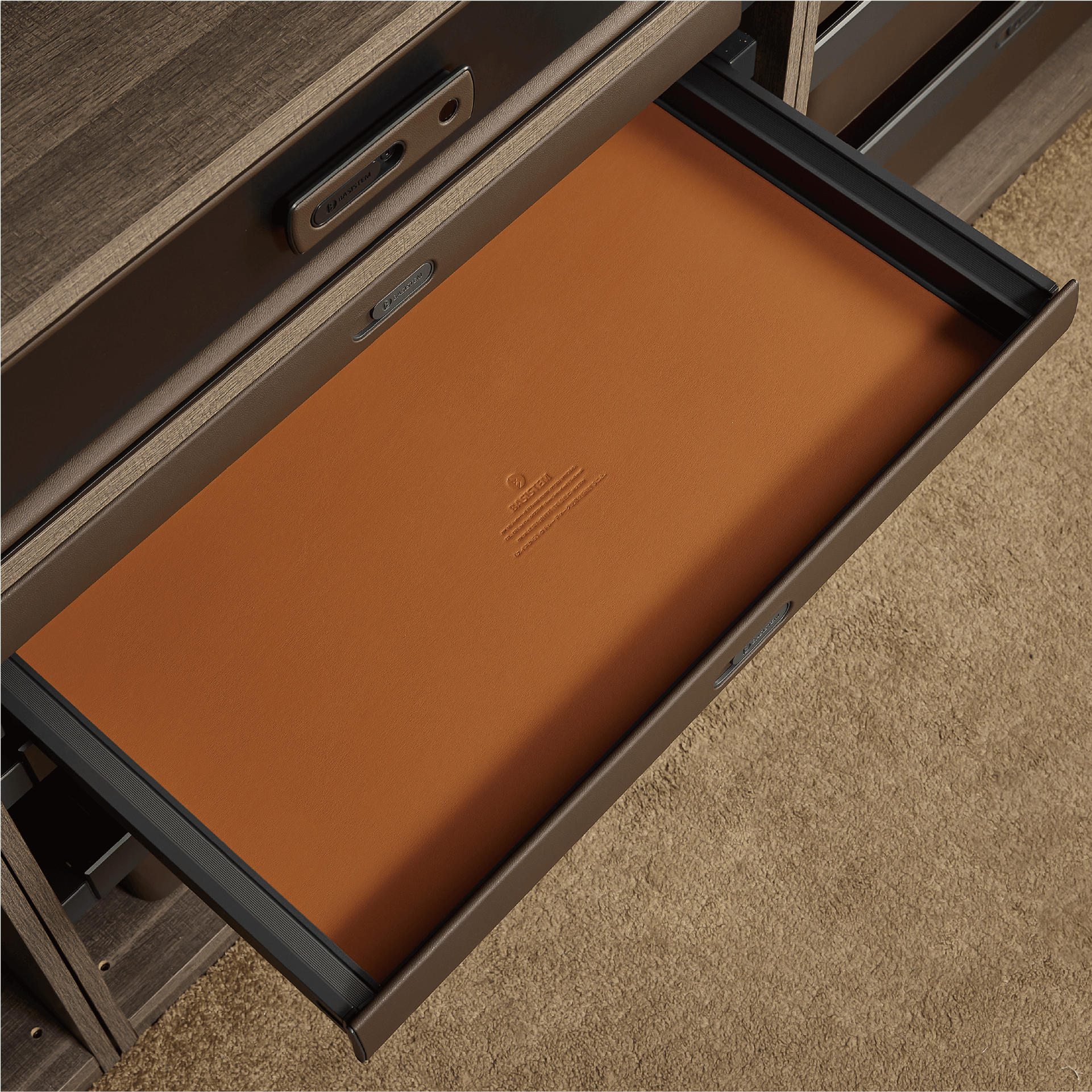 [BASISTEM] LUGANO Leather Shallow Drawer