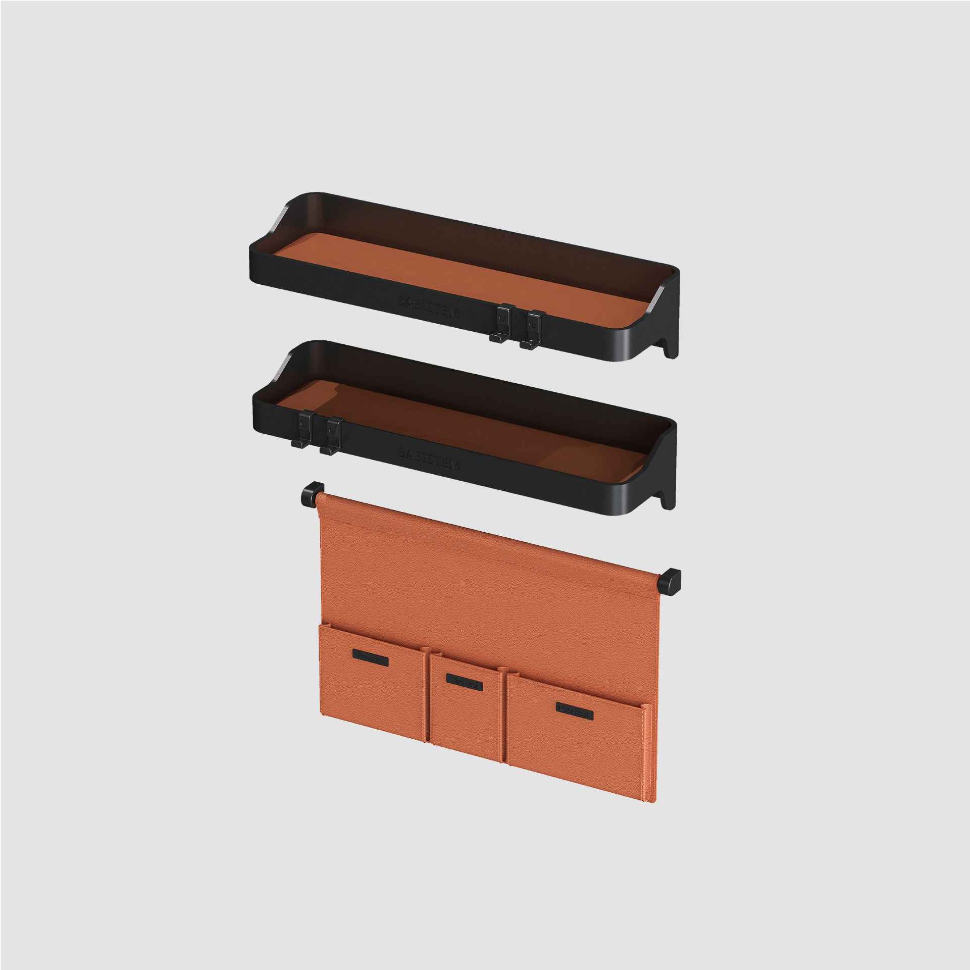 [BASISTEM] LYSS Wardrobe Door-Mounted Storage System Set A