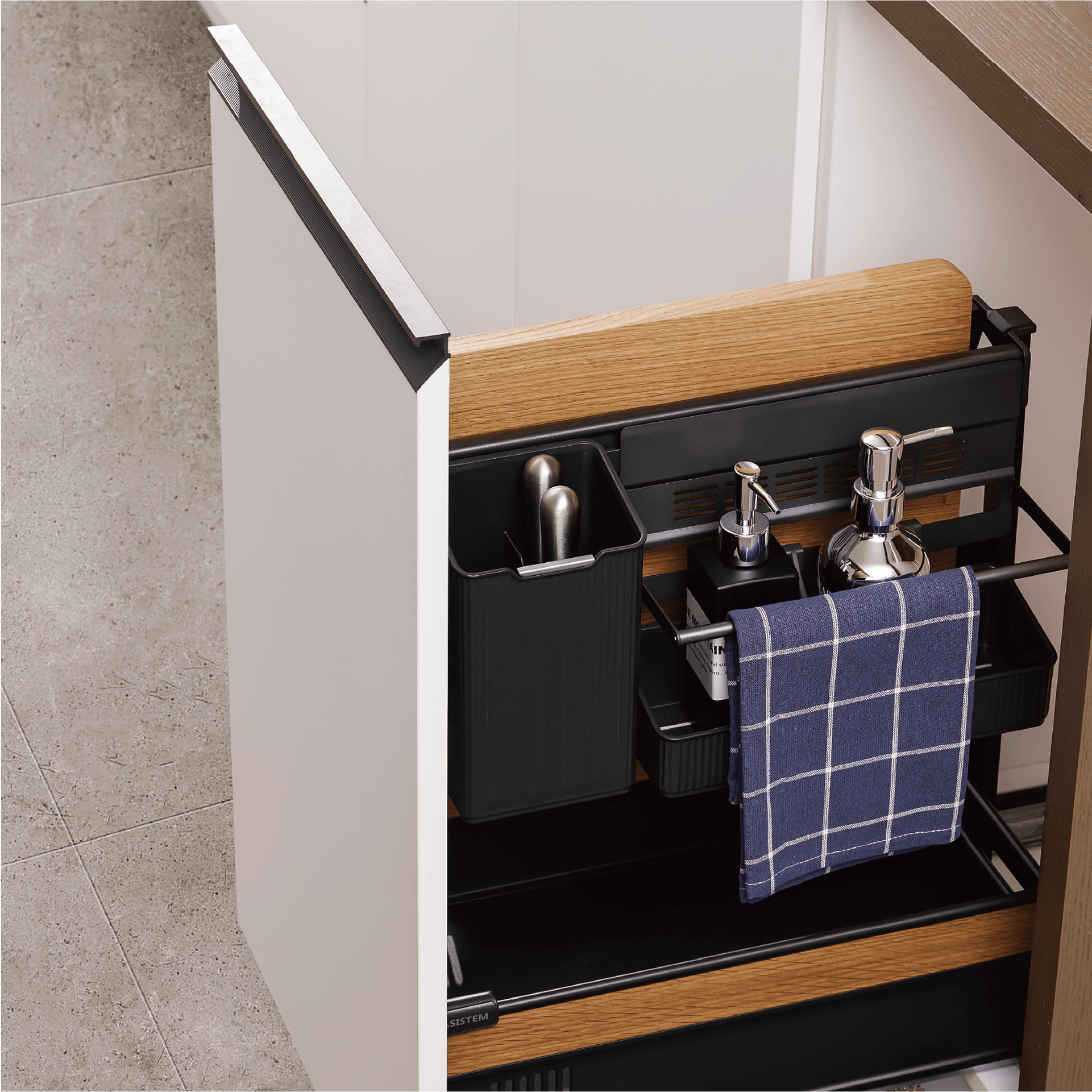 [BASISTEM] SCHIERS 400 Integrated Pull-Out Unit (with Multi-Purpose Storage)