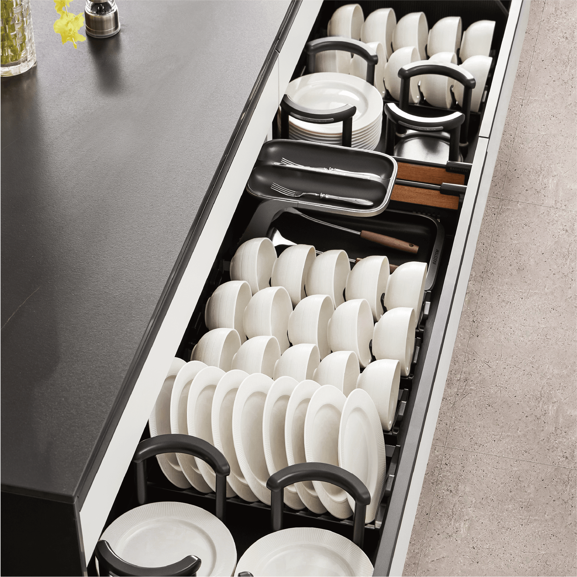 [BASISTEM] SCHIERS Plate & Bowl Pull-Out Drawer Sets B