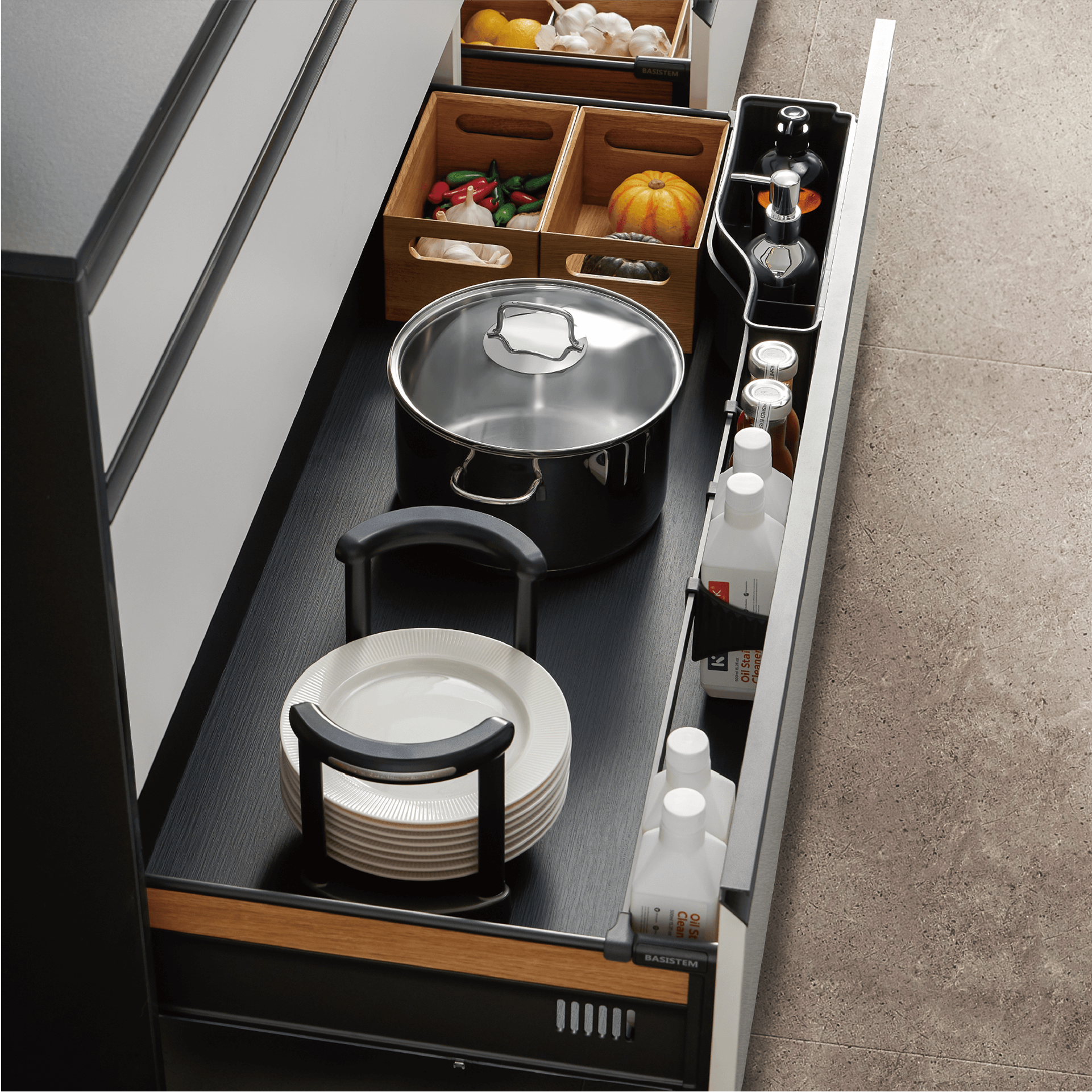 [BASISTEM] SCHIERS Pot Pull-Out Drawer Sets (Multi-purpose)