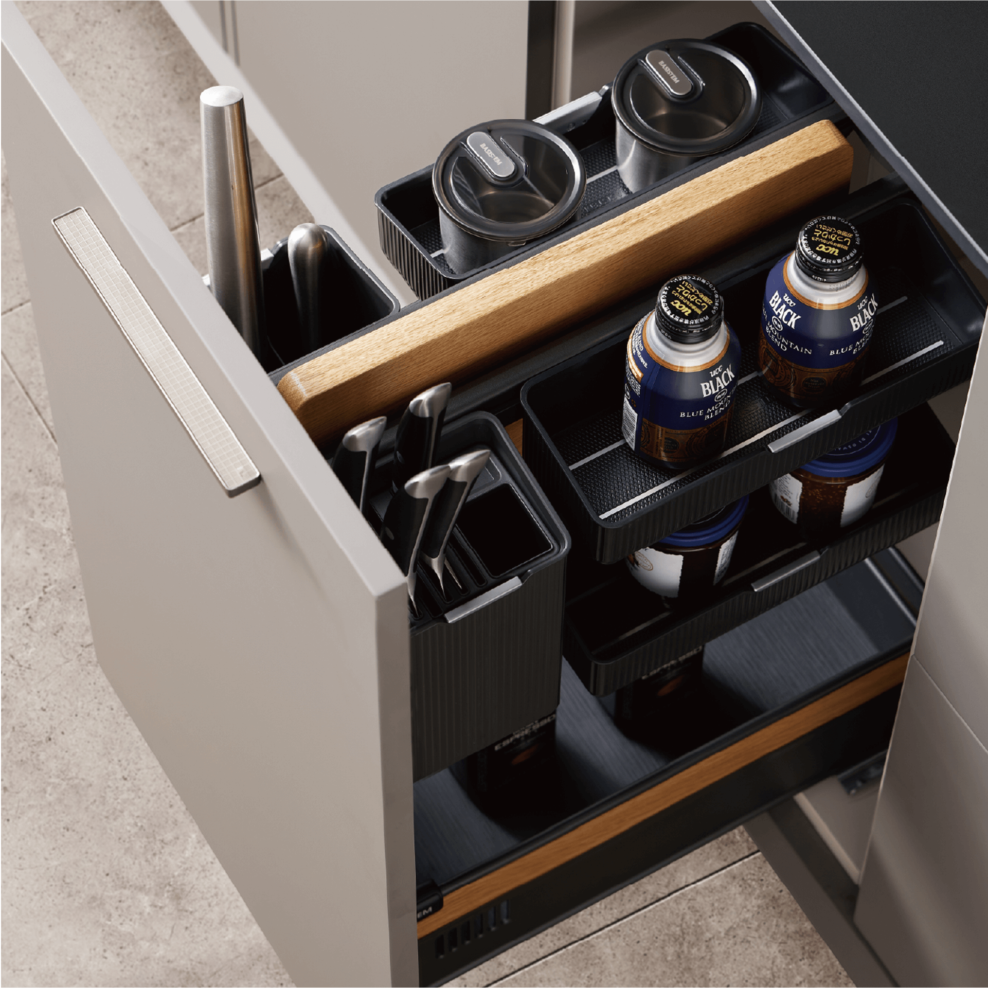 [BASISTEM] SCHIERS 350 Integrated Pull-Out Unit (with Multi-Purpose Storage)