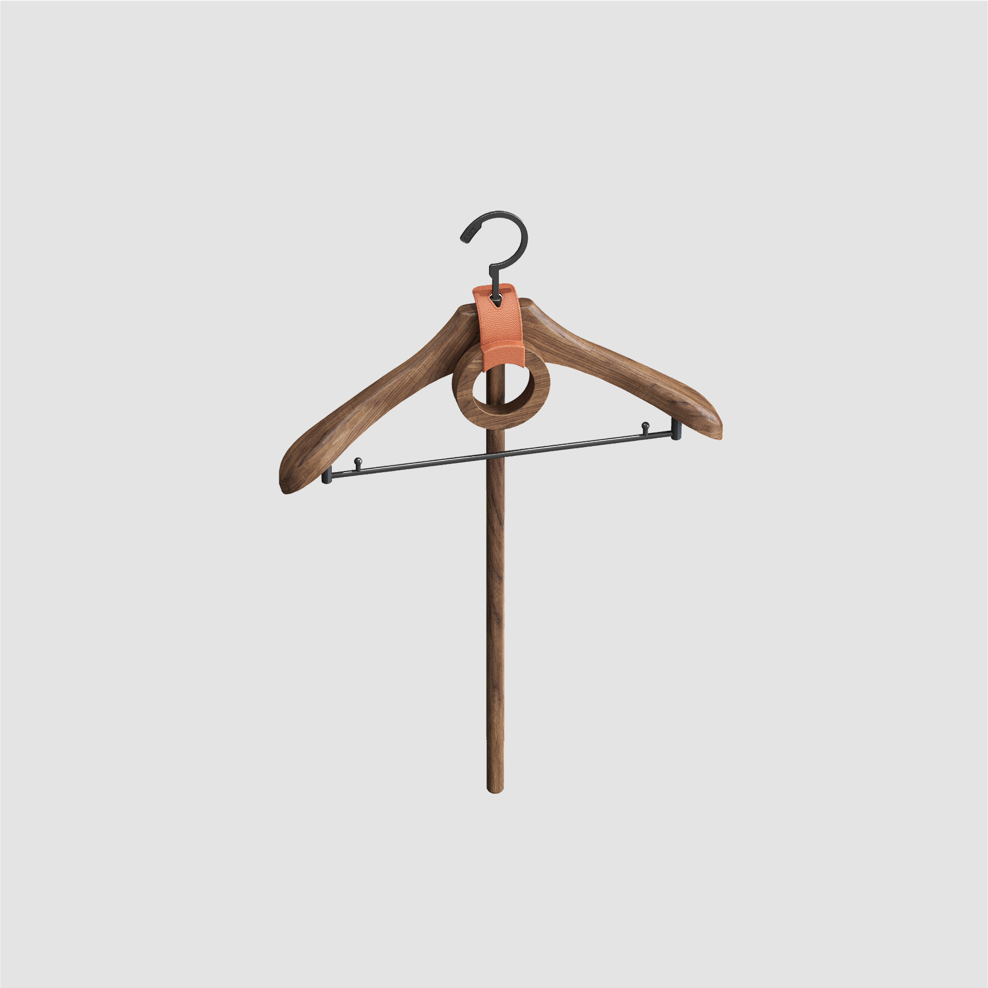 [BASISTEM] HORGEN Saddle Orange Walnut Suit & Dress Hanger
