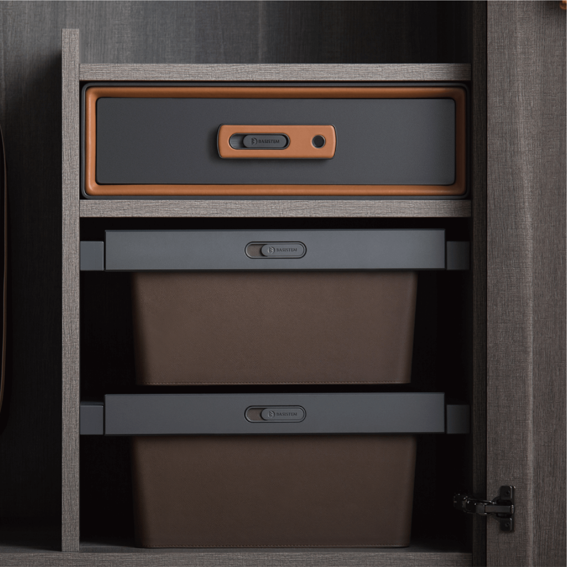 [BASISTEM] ZUG Saddle Orange Smart Fingerprint Lockbox